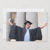 Faire-part Salutations 2e année Photo Blue Graduation (Dos)