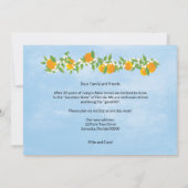 Faire-part Salutations De Florida Floral Orange Nouvelle Adre (Dos)