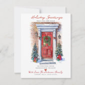 Faire-part Salutations de vacances Nouvelle maison Porte de d (Devant)