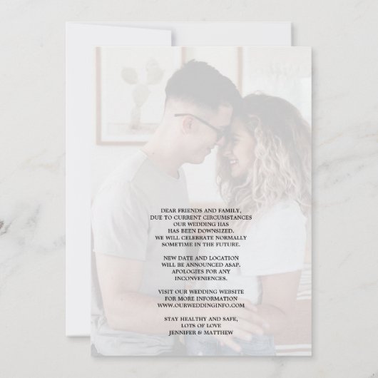 Faire-part Same Love MICRO Date Mariage Typographie Photo (Dos)