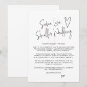 Faire-part Same Love Smaller Wedding Script de police Downsiz (Devant / Derrière)