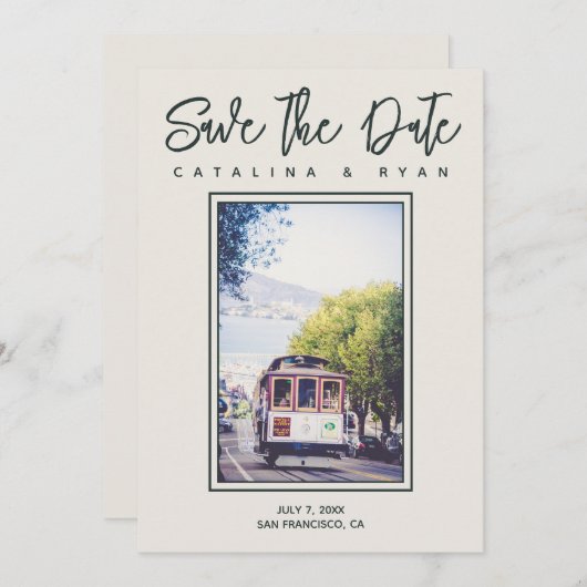 Faire-part San Francisco Enregistrer la date annonce (Devant / Derrière)