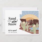 Faire-part Sand est la nouvelle Snow Arizona nouvelle adresse (Devant)