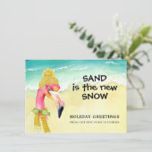 Faire-part Sand est le nouveau Flamant rose de neige Beach Ho (Debout devant)