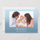 Faire-part Santa and Reindeer fly through snow - Personalize (Dos)