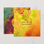 Faire-part SAPPHO, DANSE, MUSIQUE ET POÉSIE, Étincelles D'or (Devant / Derrière)