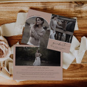 Faire-part Saumon d'arc moderne 3e graduation photo