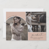 Faire-part Saumon d'arc moderne 3e graduation photo (Devant)