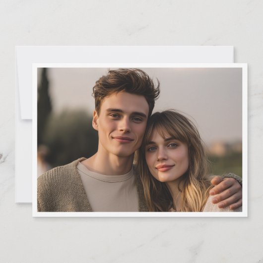 Faire-part Sauvegarder la date verte Wreath (Dos)