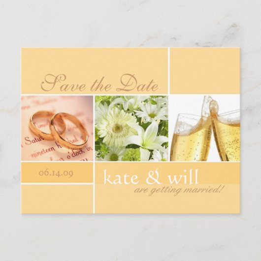 Faire-part Sauver la Date - Carte postale (Devant)