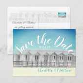 Faire-part Sauver la date carte postale anglaise de cabine de (Devant / Derrière)