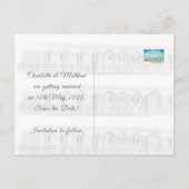 Faire-part Sauver la date carte postale anglaise de cabine de (Dos)