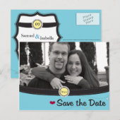 Faire-part Sauvez la carte postale de date (Devant / Derrière)