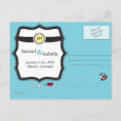 Faire-part Sauvez la carte postale de date (Dos)