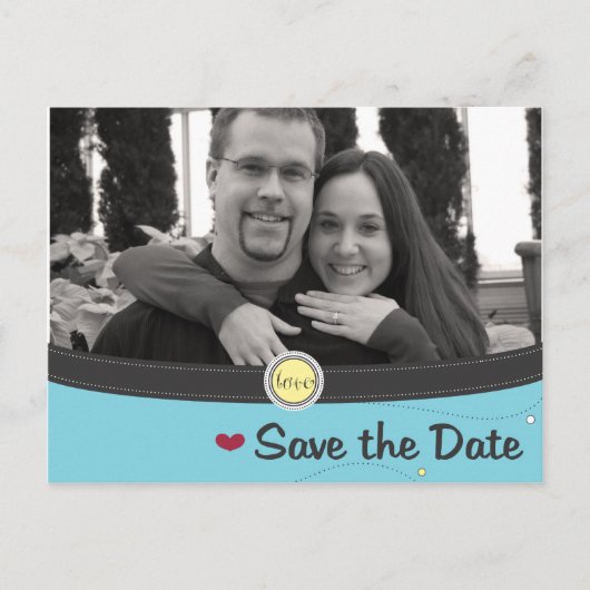 Faire-part Sauvez la carte postale de date (Devant)