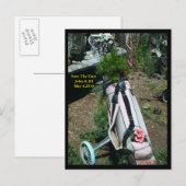 Faire-part Sauvez la carte postale de fleur de chariot de (Devant / Derrière)