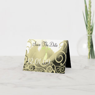 Faire-part Sauvez le lis de Cala de date - Tan et vert