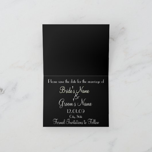 Faire-part Sauvez le lis de Cala de date - Tan et vert (Intérieur)