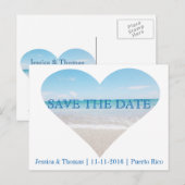Faire-part Save the date | Carte postale Ocean (Devant / Derrière)
