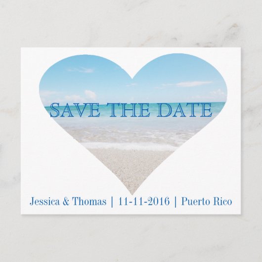 Faire-part Save the date | Carte postale Ocean (Devant)