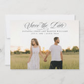 Faire-part Save The Date Classic Script Full Bleed Wedding (Devant)
