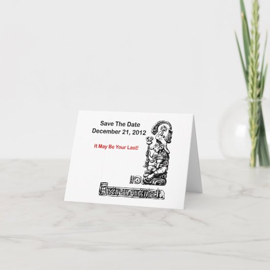Faire-part Save The Date, December 21, 2012 - The Apocalypse (Devant)