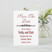 Faire-part Save The Date Flat Announcement Card (Debout devant)