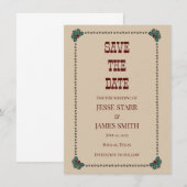 Faire-part Save The Date Flat Announcement Card (Devant / Derrière)