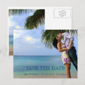 Faire-part Save the date | Océan | Carte postale Couple Image (Devant / Derrière)