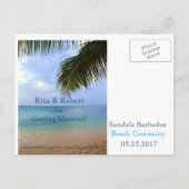 Faire-part Save the date | Océan | Carte postale Couple Image (Dos)