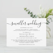 Faire-part Scénario de mariage réduit et plus petit (Debout devant)