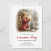 Faire-part Scène de Fêtes Rustique de Noël Étoile (Devant)