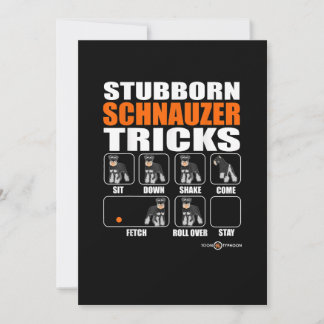Faire-part Schnauzer têtu Tricks drôle Schnauzer cadeau