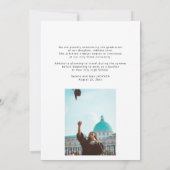 Faire-part Script 2 photo simple graduation tendance (Dos)