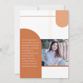 Faire-part Script Arch Deux Photo Moderne Terracotta Graduati (Dos)