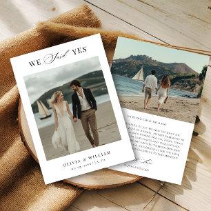 Faire-part Script Boho Moderne Nous avons dit oui Mariage sur