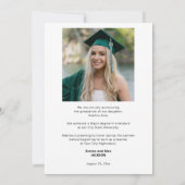 Faire-part Script classique 2 photos promotion 2026 remise de (Dos)