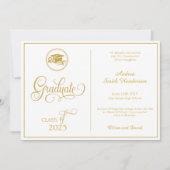 Faire-part Script classique élégant sans diplôme de photo (Devant)