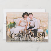 Faire-part Script De Brush Moderne Nous Avons Marié Photo (Devant)