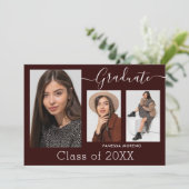 Faire-part Script de calligraphie moderne Brgdy 3 Diplôme pho (Debout devant)