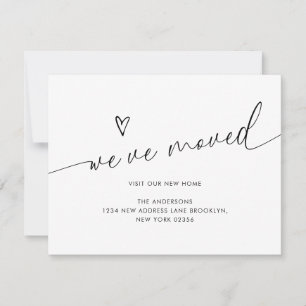 Faire-part Script de coeur mignon minimaliste Nous avons boug