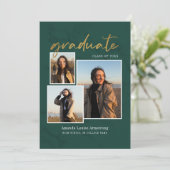 Faire-part Script de collage photo de remise de diplômes 4 Ve (Debout devant)