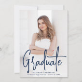 Faire-part Script de marine manuscrit 2 - Diplôme photo (Devant)