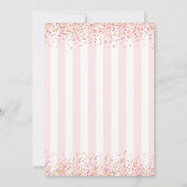 Faire-part Script de parties scintillant rose moderne girly d (Dos)