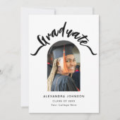 Faire-part Script de photos de remise de diplômes pour les di (Devant)