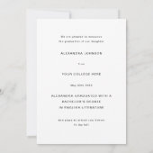 Faire-part Script de photos de remise de diplômes pour les di (Dos)