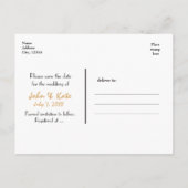 Faire-part Script de typographie pour carte postale photo de (Dos)