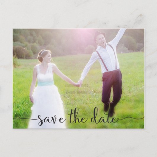 Faire-part Script de typographie pour carte postale photo de (Devant)