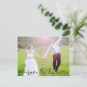Faire-part Script de typographie pour carte postale photo de (Debout devant)