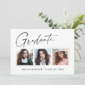 Faire-part Script d'encre unique minimal moderne - 3ème photo (Debout devant)